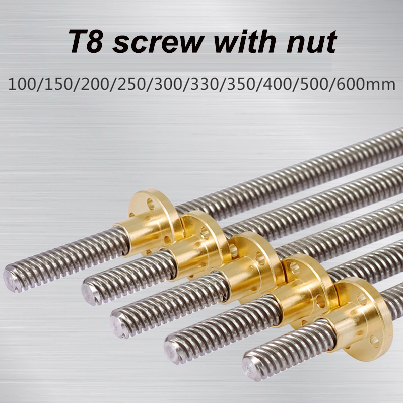 Lead Screw 8Mm - T8 trapeziumvormige schroef met moer voor