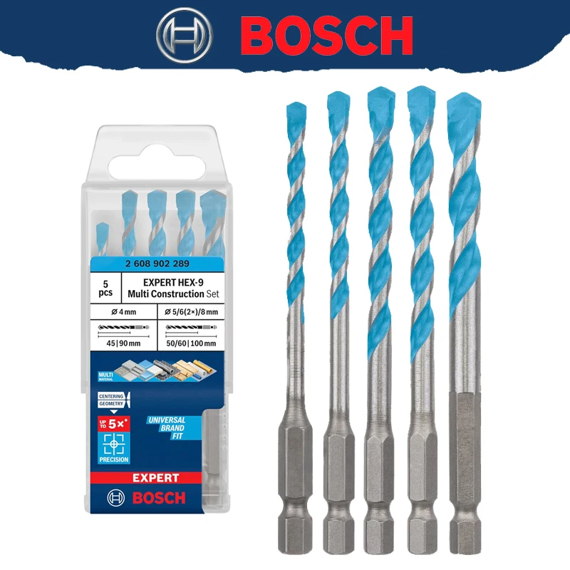 Drill Bit Set - BOSCH 2608902289 EXPERT HEX-9 Multi-Construction Boorset