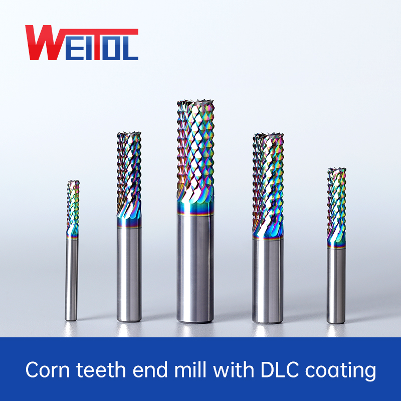 End Mill Set - WeiTol platte bodem carbide maïs tanden