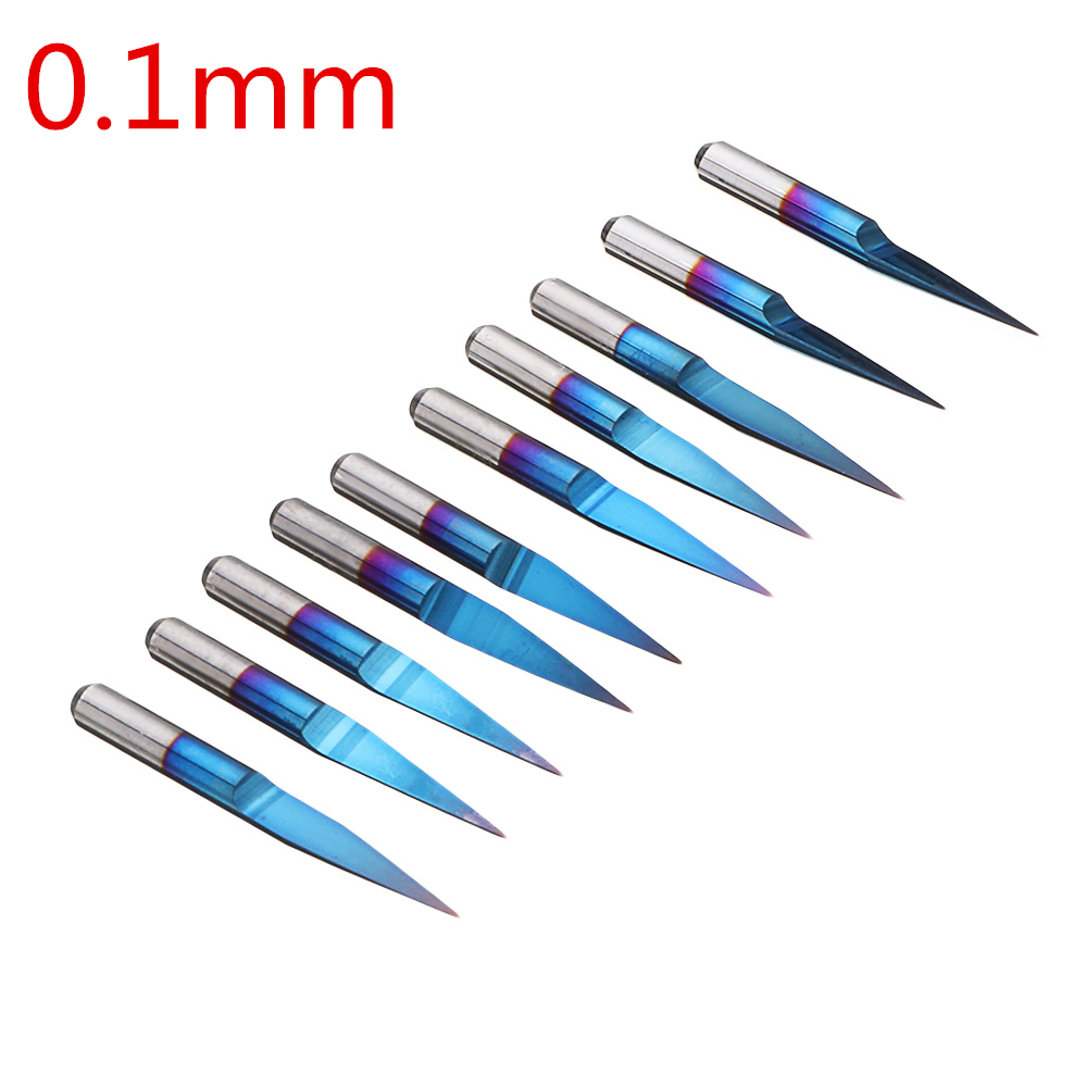 Cnc Bits - 3.175mm Blauwe Coating PCB 3D Frees