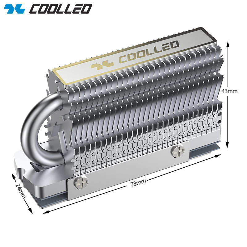 Aluminium Extrusion - COOLLEO HR-09 M.2 2280 SSD-koellichaam Volledig