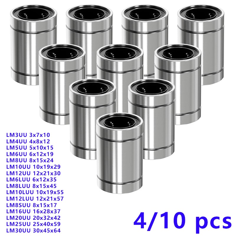 Lm8Uu Bearing - 4/10PCS LM8UU LM10UU LM16UU LM12UU Lineaire