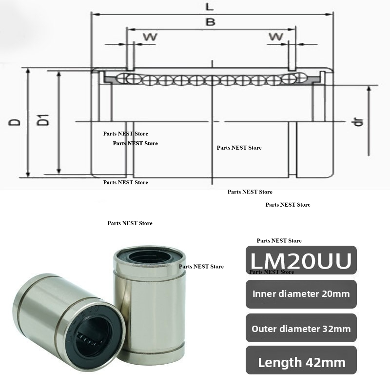 2/5PCS Lineaire Bussen CNC Lin - Lm8Uu Bearing recensie en prijs