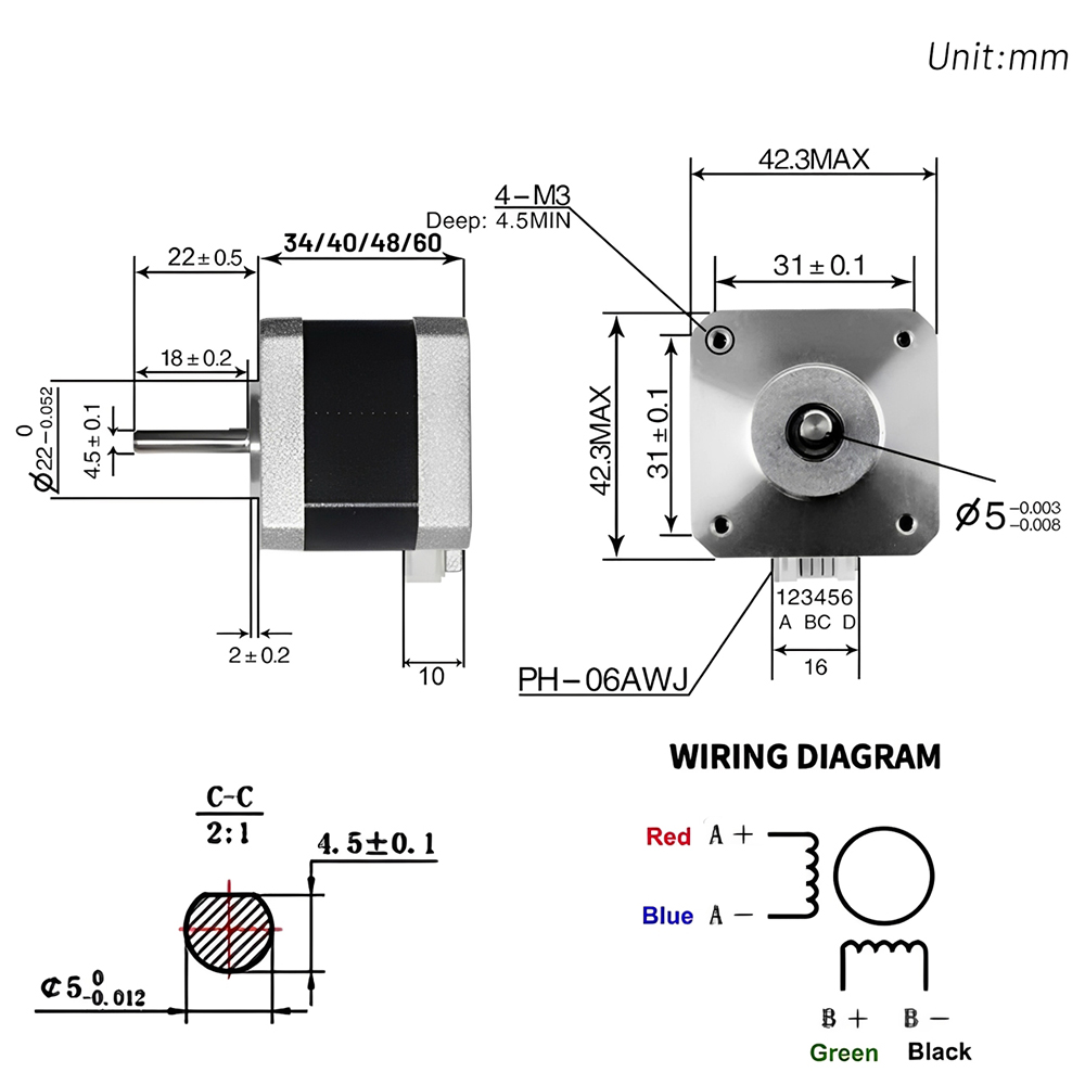 Nema 17 42mm stappenmotor open - Nema 17 Stepper recensie en prijs