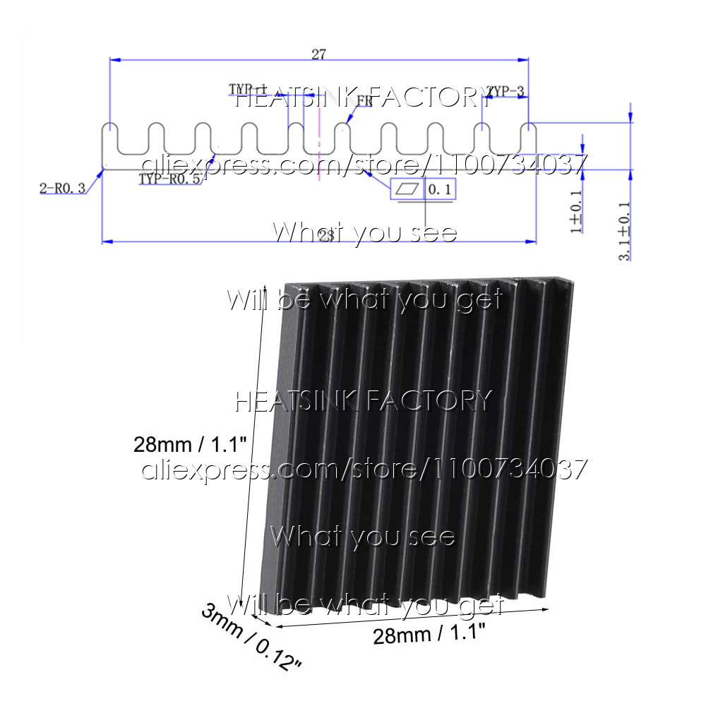 28X28X3Mm Zilver/Zwart Geanodi - Aluminium Extrusion recensie en prijs