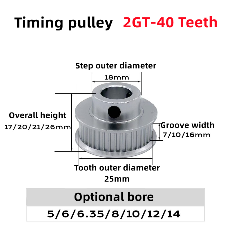 2GT 2M 40 Tanden GT2 40T Distr - Gt2 Pulley recensie en prijs
