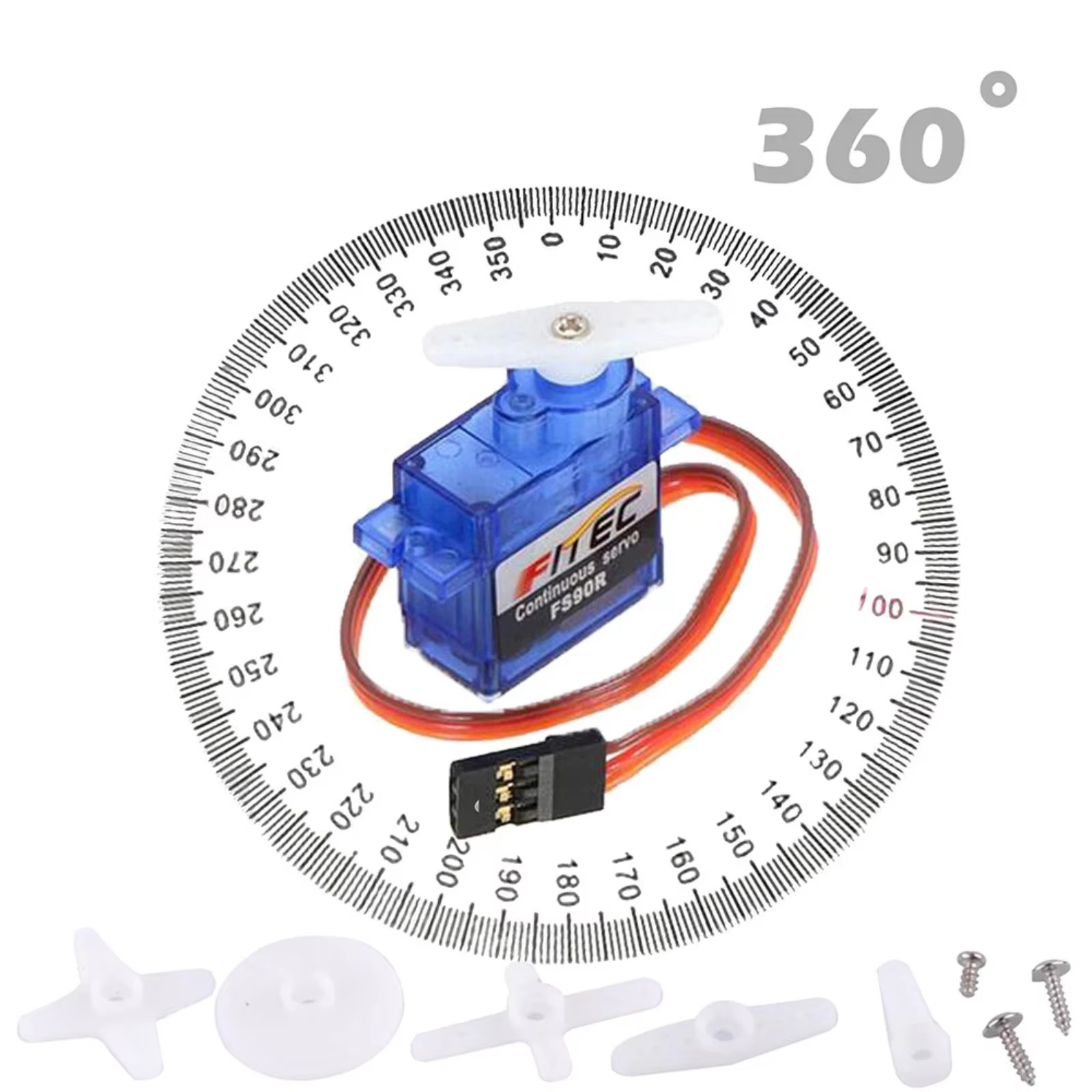 FS90R 9g Servo 360 graden cont - Servo 9G recensie en prijs