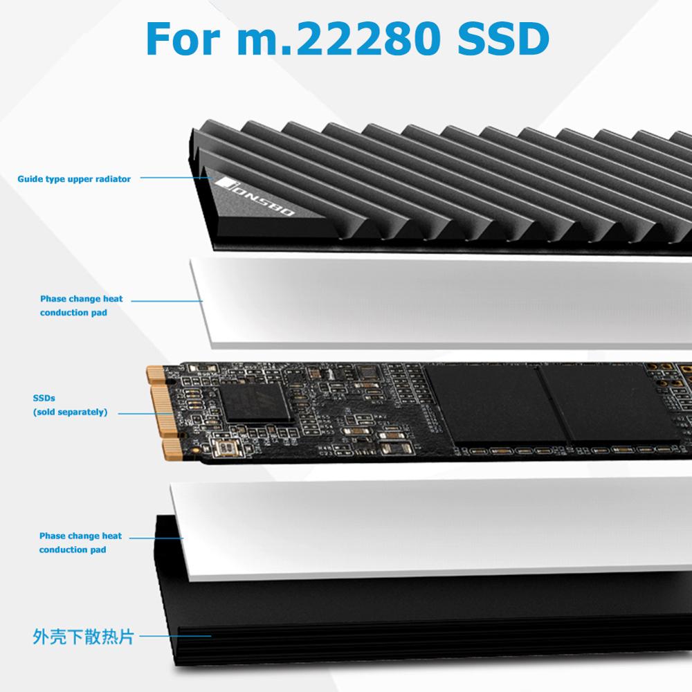 Jonsbo M2 2280 SSD Aluminium K - Aluminium Extrusion recensie en prijs