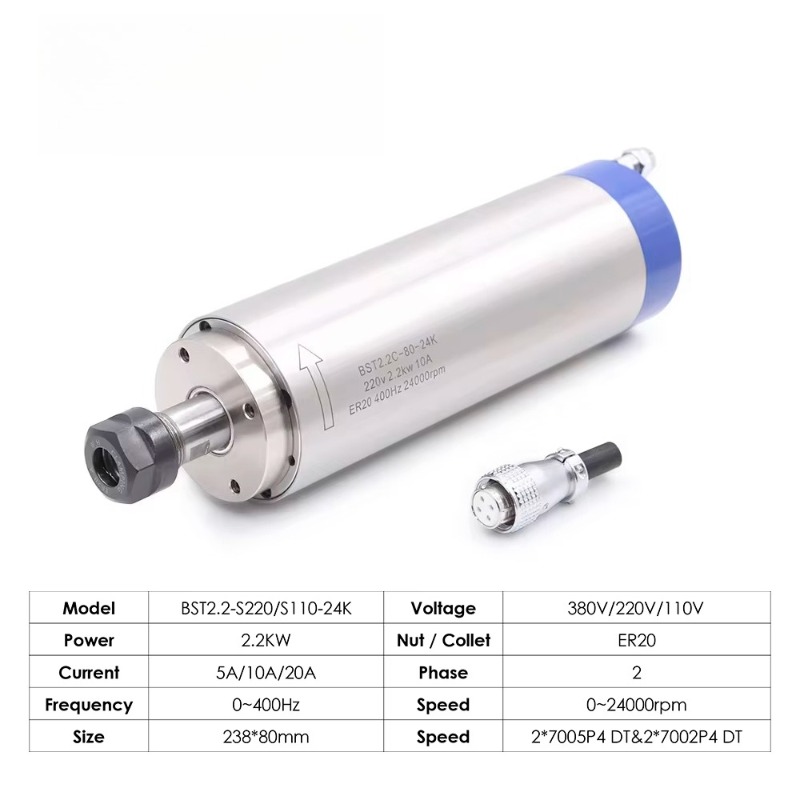 2,2 kW ER20 watergekoelde spin - Spindle Motor recensie en prijs