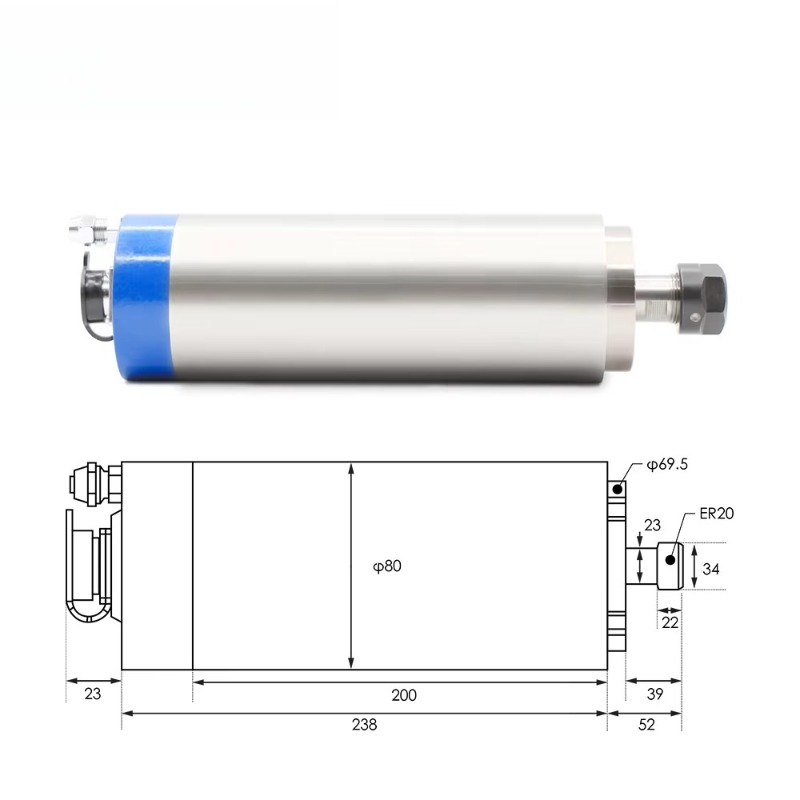 2,2 kW ER20 watergekoelde spin - Spindle Motor recensie en prijs
