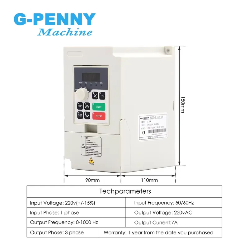 Gpenny 1.5kw ER16 D80mm waterg - Spindle Motor recensie en prijs