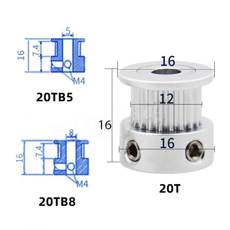 Kufan 4:1 2gt Distributieriem  - Gt2 Pulley recensie en prijs